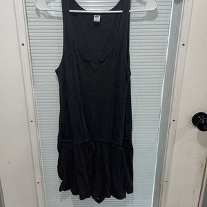 Baggy drawstring romper.